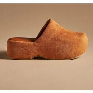 NWOT Coconuts by Matisse Bella Faux Suede Brown Chunky Slip On Clog
